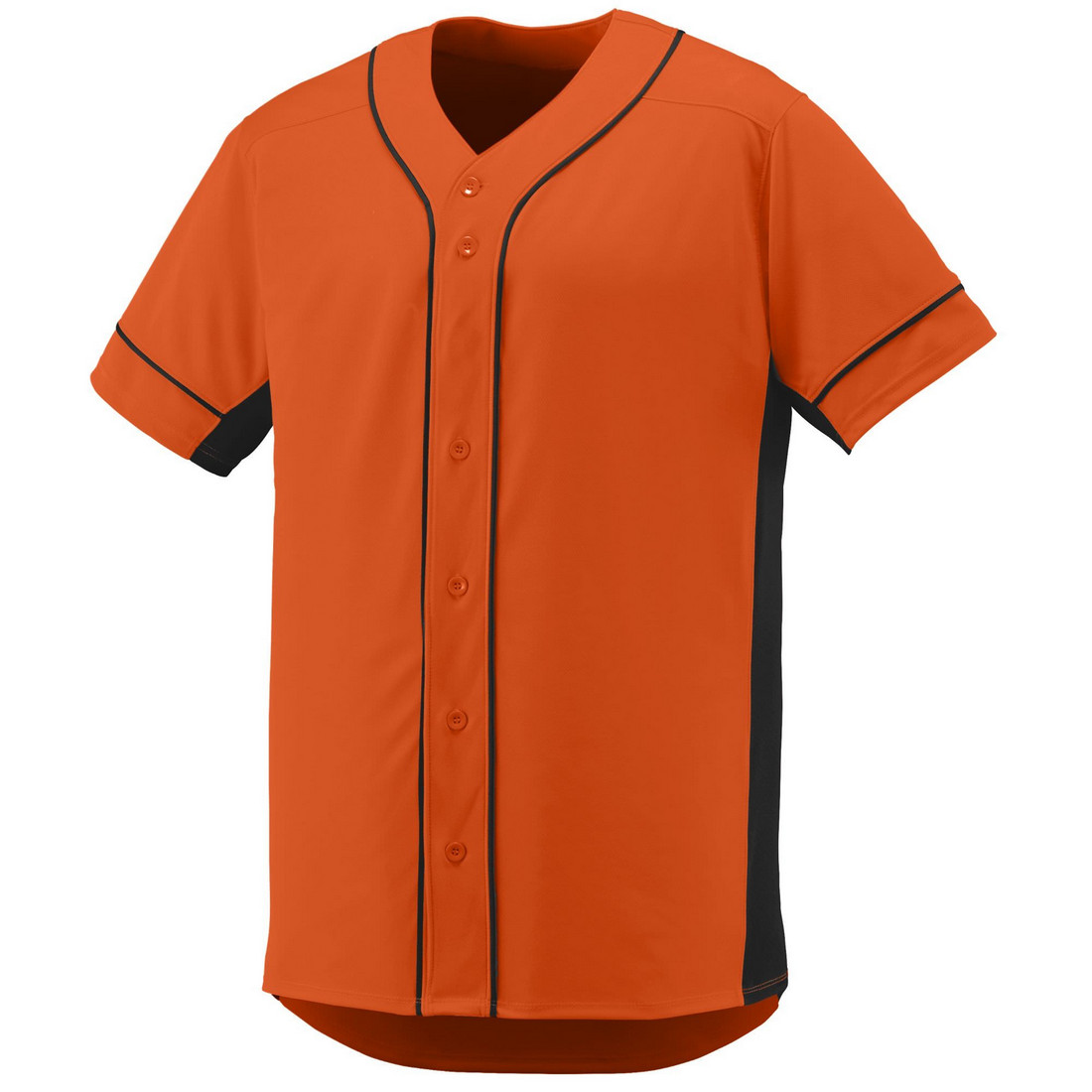 1660A-Orange- Black-2X Slugger Jersey, Orange-Black - 2X
