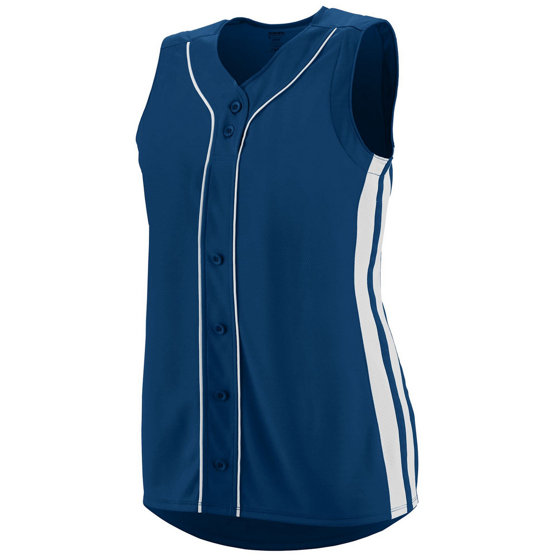 Picture of Augusta 1668A-Navy- White-XL Ladies Sleeveless Winner Jersey&#44; Navy-White - Extra Large
