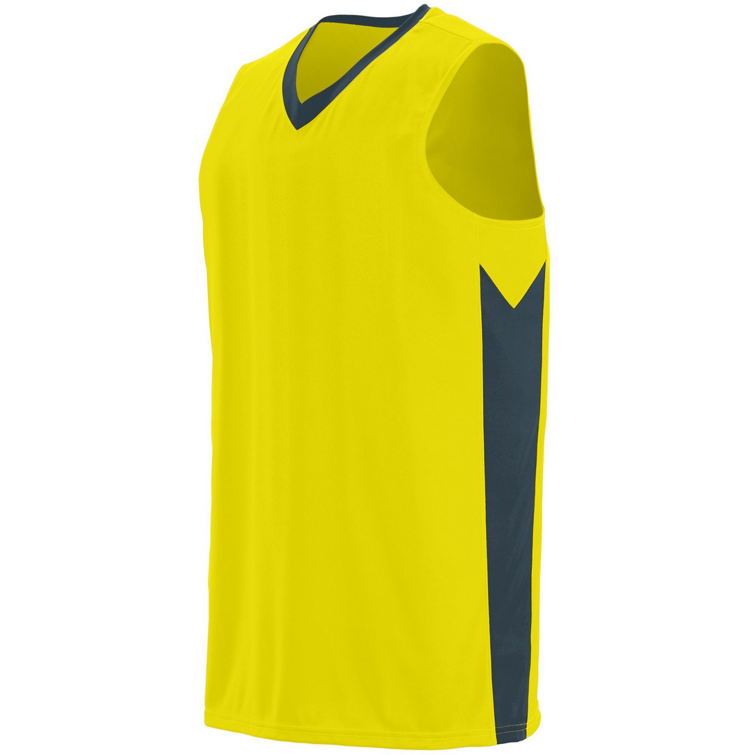Picture of Augusta 1712A-Power Yellow- Slate-XL Block Out Jersey&#44; Power Yellow & Slate - Extra Large