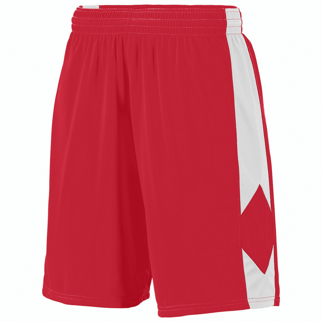 Picture of Augusta 1715A-Red- White-M Block Out Short&#44; Red-White - Medium
