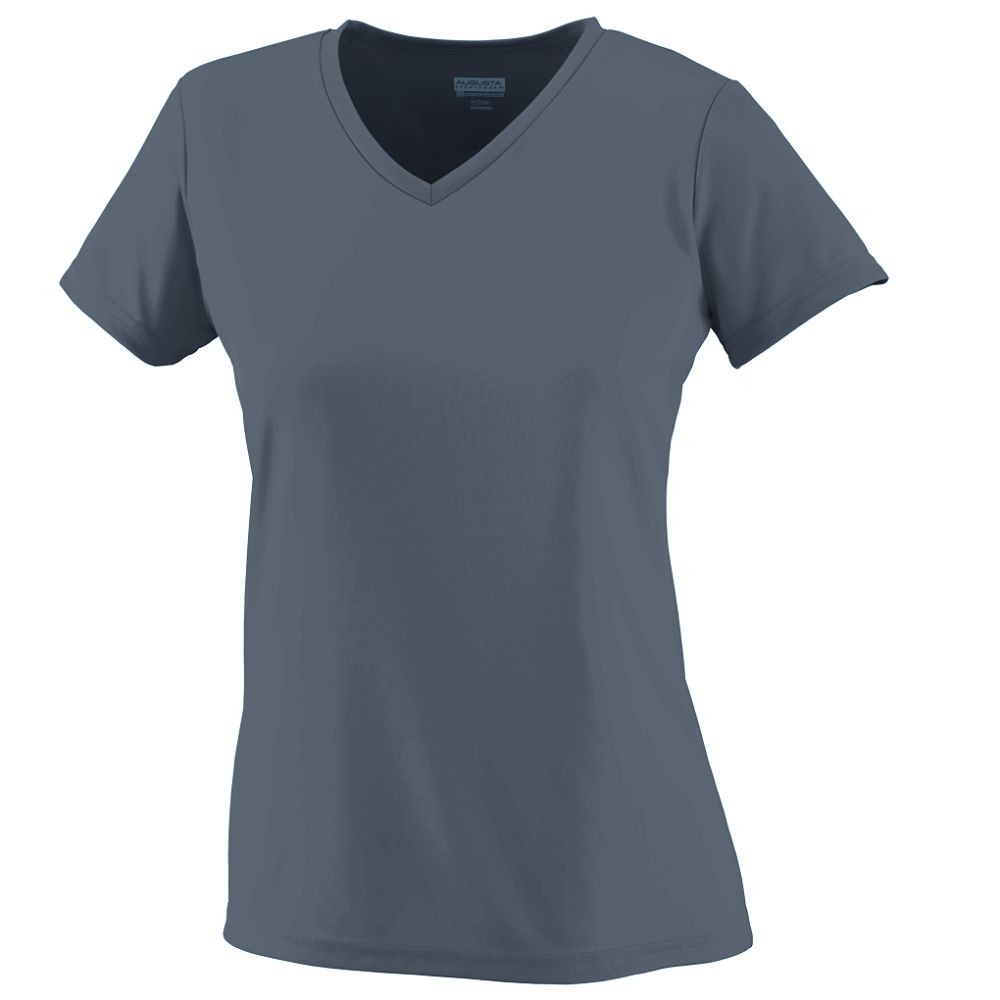 Picture of Augusta 1790A-Graphite-3X Ladies Wicking Tee&#44; Graphite - 3X