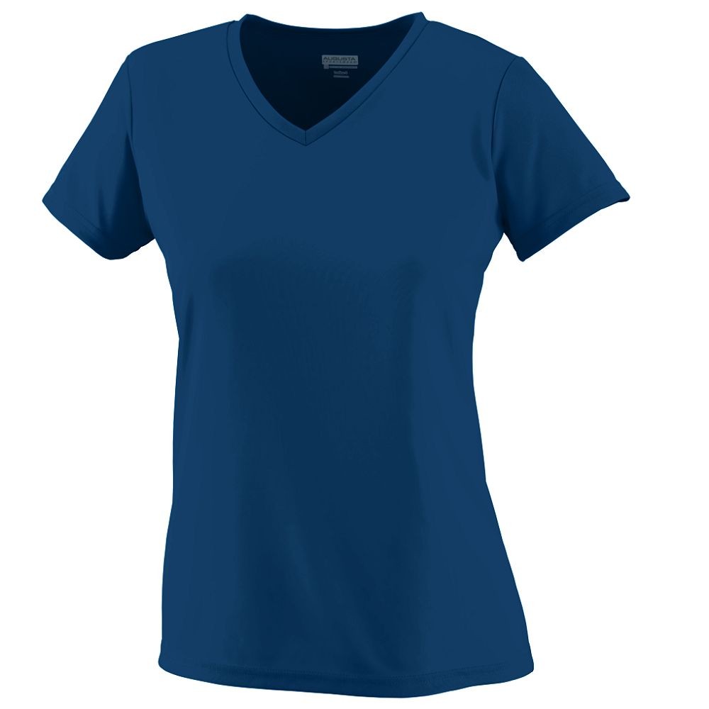 Picture of Augusta 1790A-Navy-3X Ladies Wicking Tee&#44; Navy - 3X