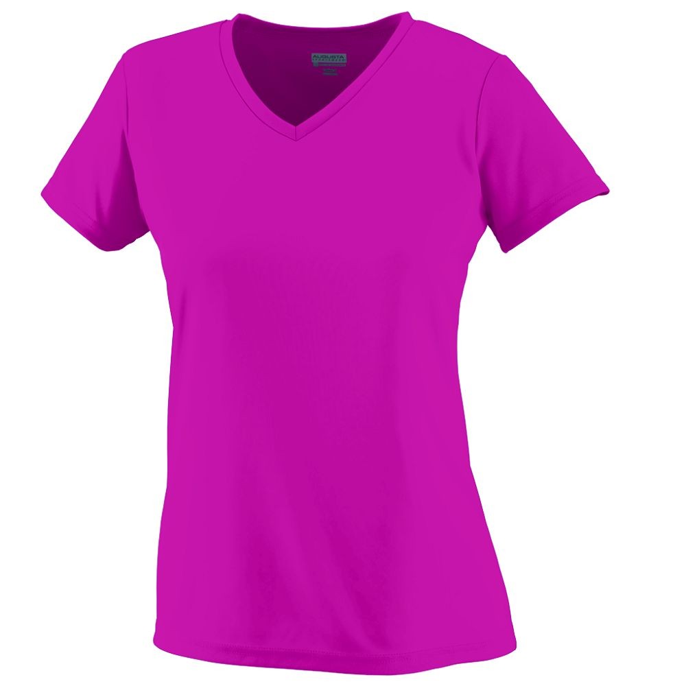 Picture of Augusta 1790A-Power Pink-3X Ladies Wicking Tee&#44; Power Pink - 3X