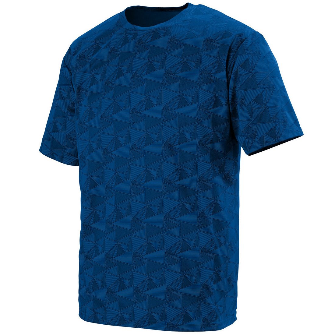 Picture of Augusta 1795A-Royal- Black Print-3X Elevate Wicking Tee&#44; Royal-Black Print - 3X