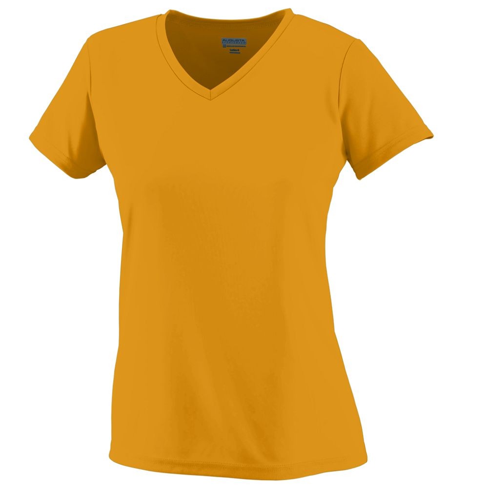 Picture of Augusta 1790A-Gold-3X Ladies Wicking Tee&#44; Gold - 3X
