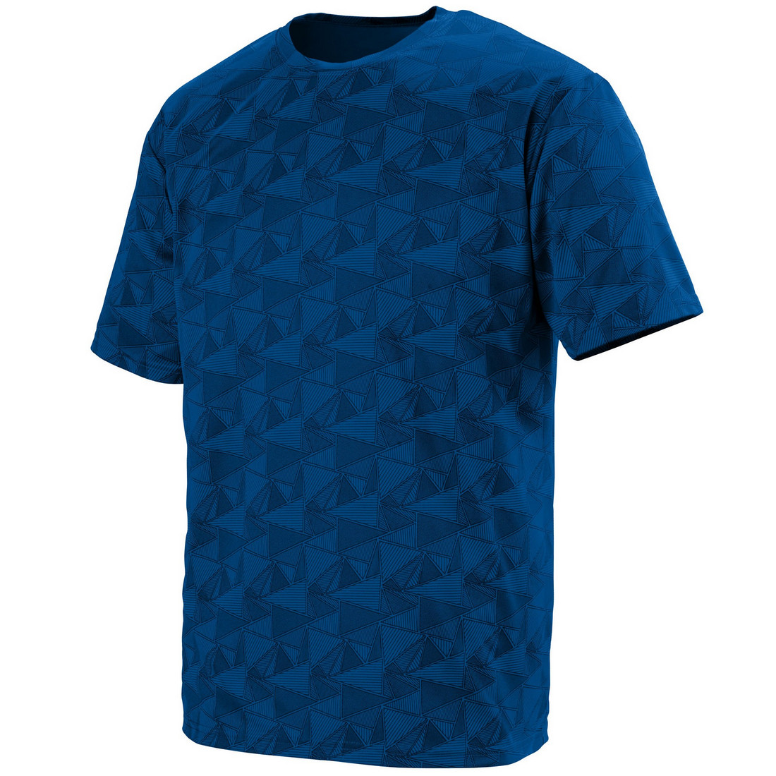 Picture of Augusta 1795A-Royal- Black Print-2X Elevate Wicking Tee&#44; Royal-Black Print - 2X