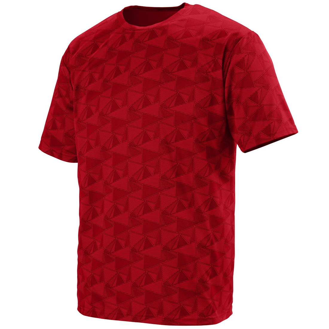 Picture of Augusta 1795A-Red- Black Print-XL Elevate Wicking Tee&#44; Red-Black Print - Extra Large
