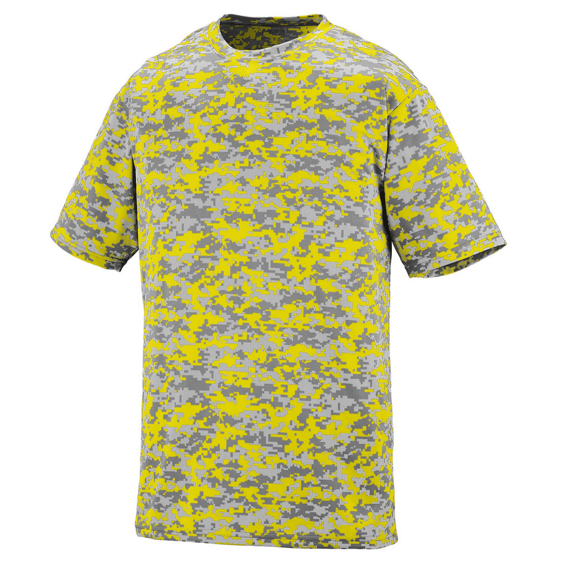 Picture of Augusta 1798A-Power Yellow Digital-2X Digi Camo Wicking Tee&#44; Power Yellow Digital - 2X