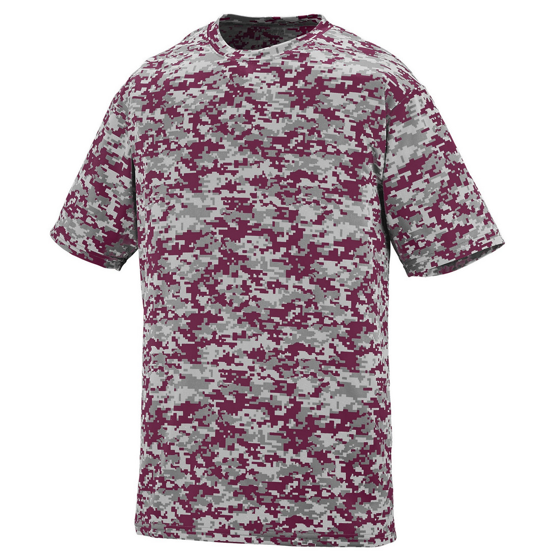 Picture of Augusta 1799A-Maroon Digital-L Youth Digi Camo Wicking Tee&#44; Maroon Digital - Large