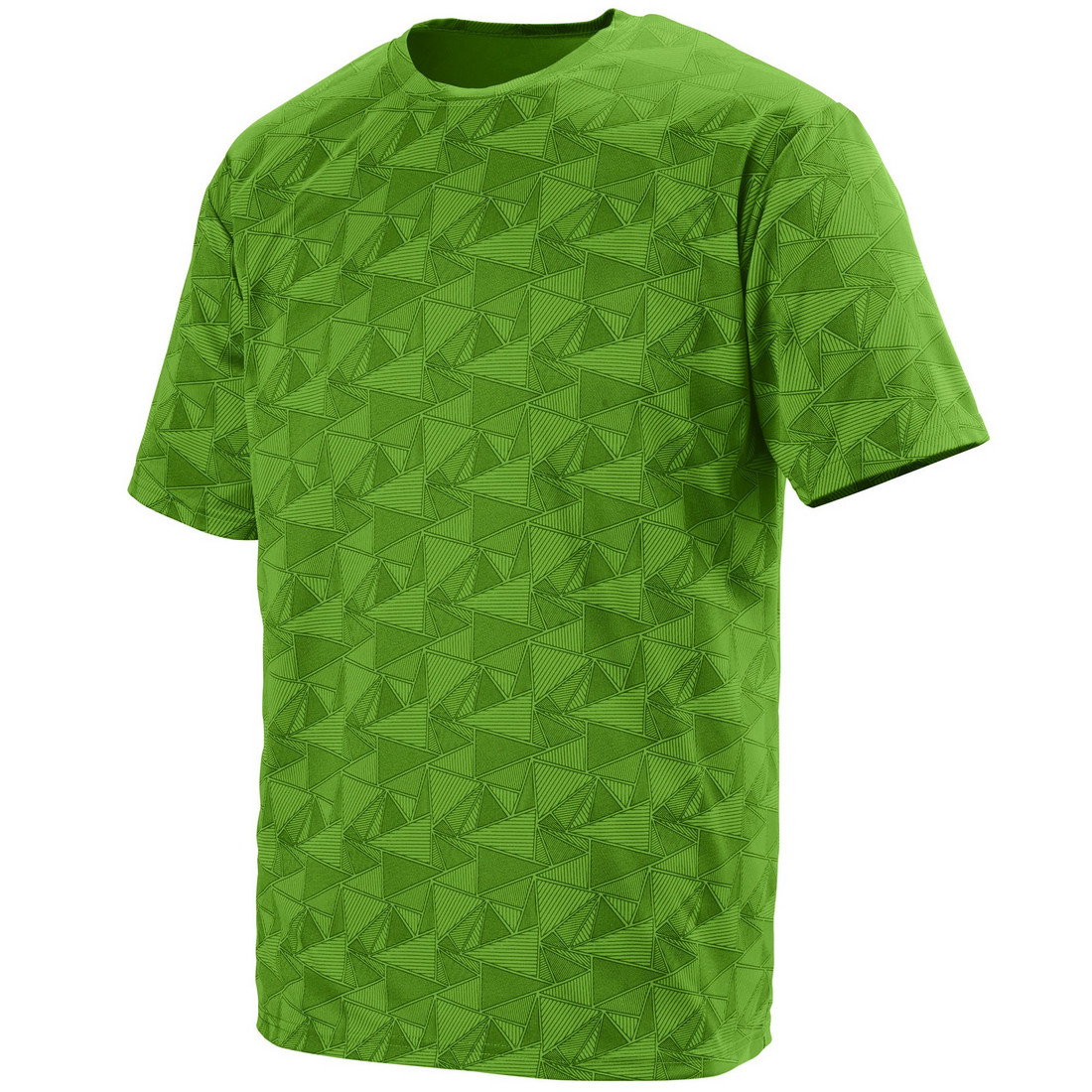 Picture of Augusta 1796A-Lime- Black Print-S Youth Elevate Wicking Tee&#44; Lime-Black Print - Small