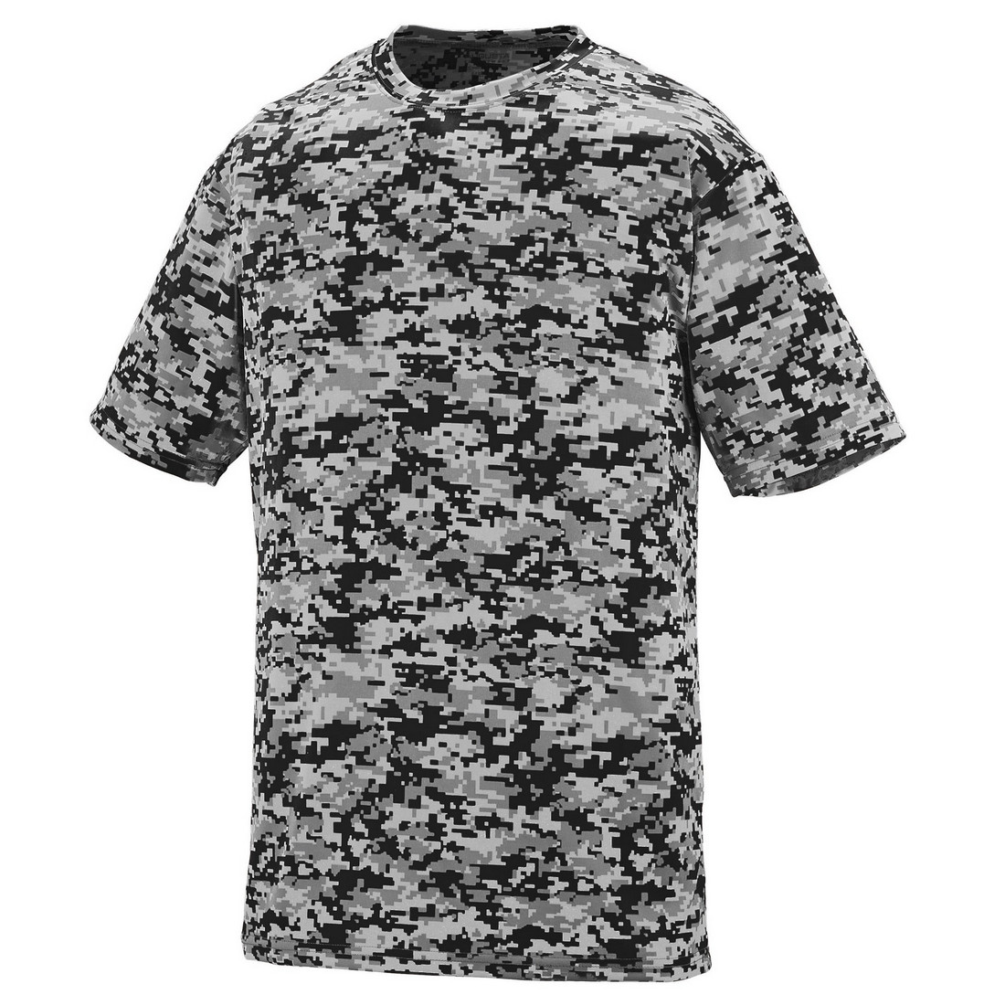 Picture of Augusta 1799A-Black Digital-S Youth Digi Camo Wicking Tee&#44; Black Digital - Small