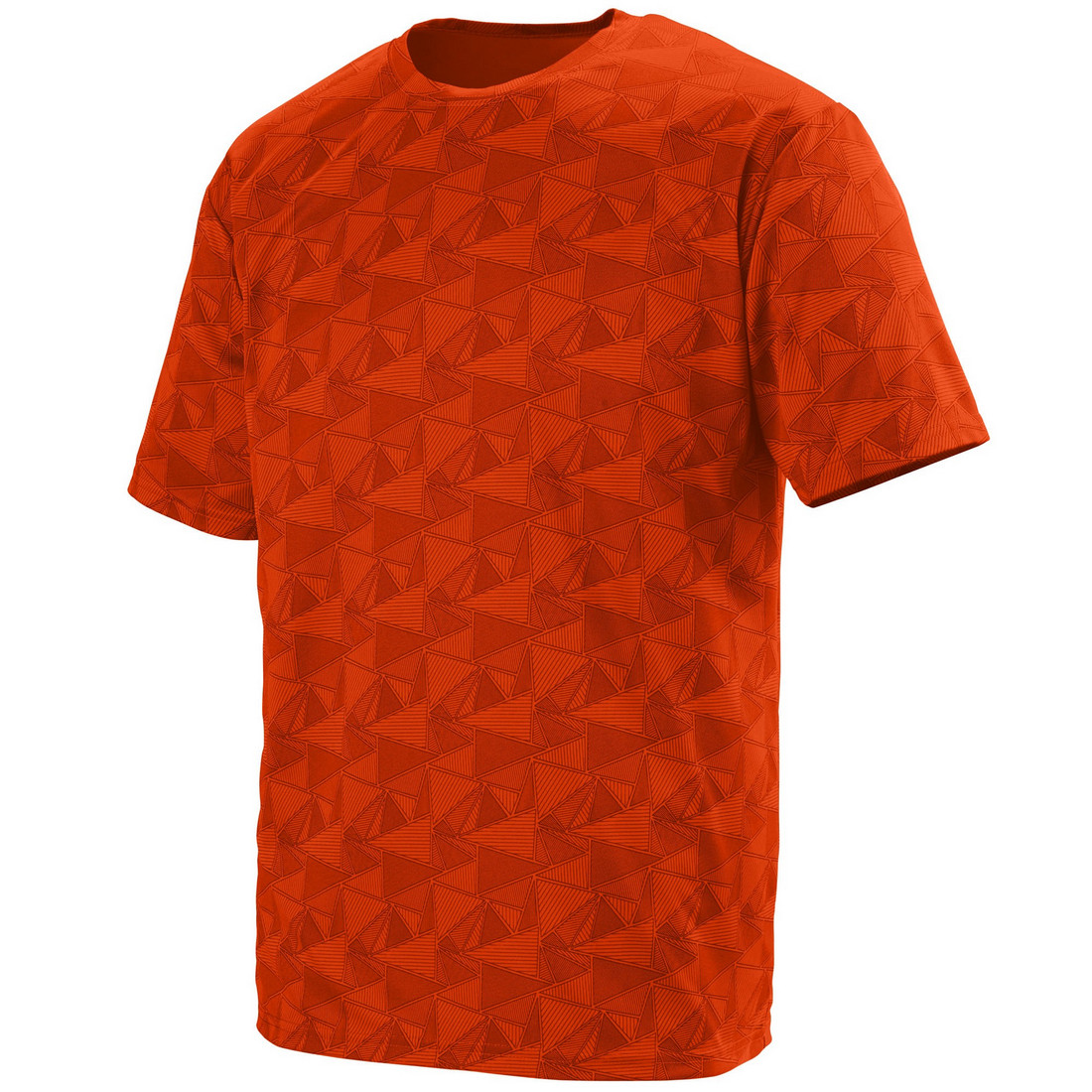Picture of Augusta 1796A-Orange- Black Print-S Youth Elevate Wicking Tee&#44; Orange-Black Print - Small