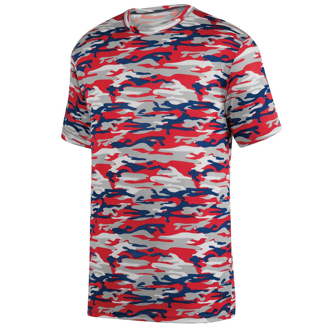 Picture of Augusta 1806A-Red Navy Mod-M Youth Mod Camo Wicking Tee&#44; Red Navy Mod - Medium