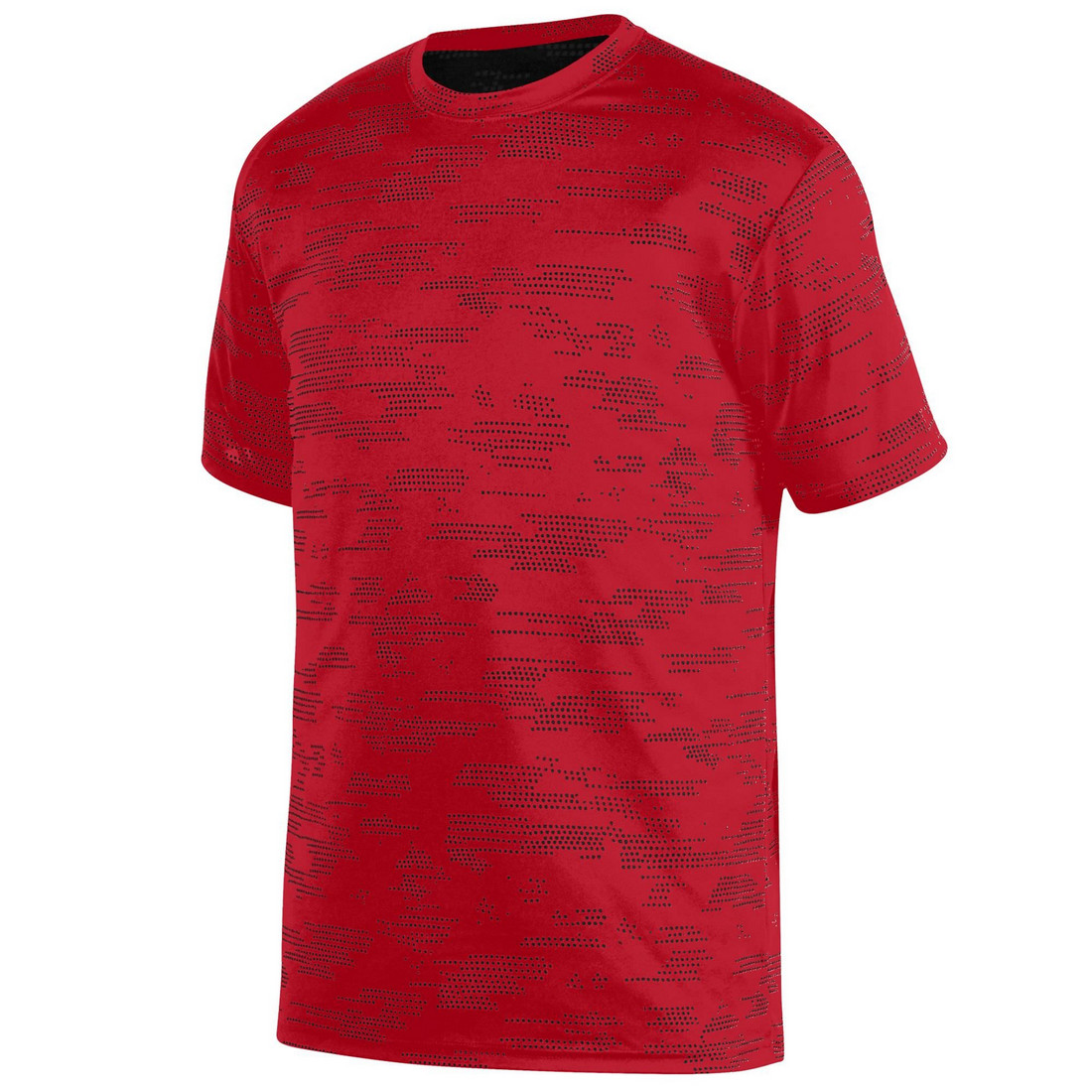 Picture of Augusta 1802A-Red- Black-M Youth Sleet Wicking Tee&#44; Red-Black - Medium