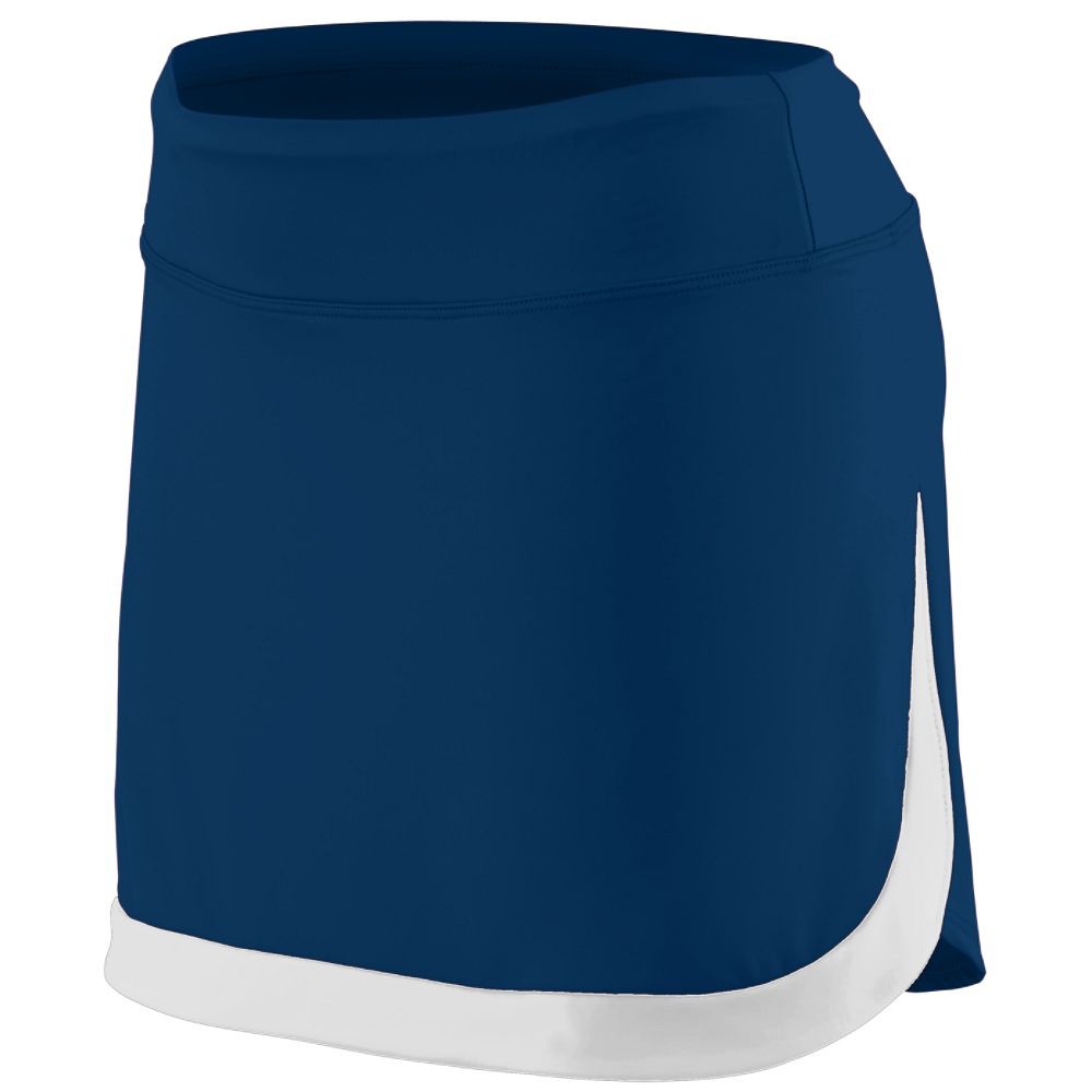 Picture of Augusta 2410A-Navy- White-S Ladies Action Color Block Skort&#44; Navy-White - Small