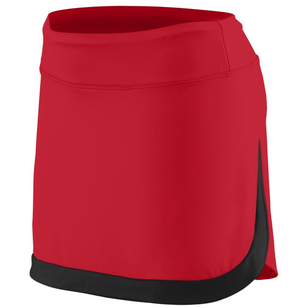 Picture of Augusta 2410A-Red- Black-XL Ladies Action Color Block Skort&#44; Red-Black - Extra Large