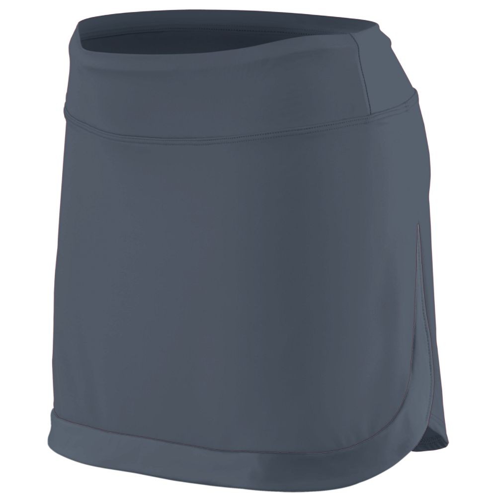 Picture of Augusta 2411A-Graphite-L Girls Action Color Block Skort&#44; Graphite - Large
