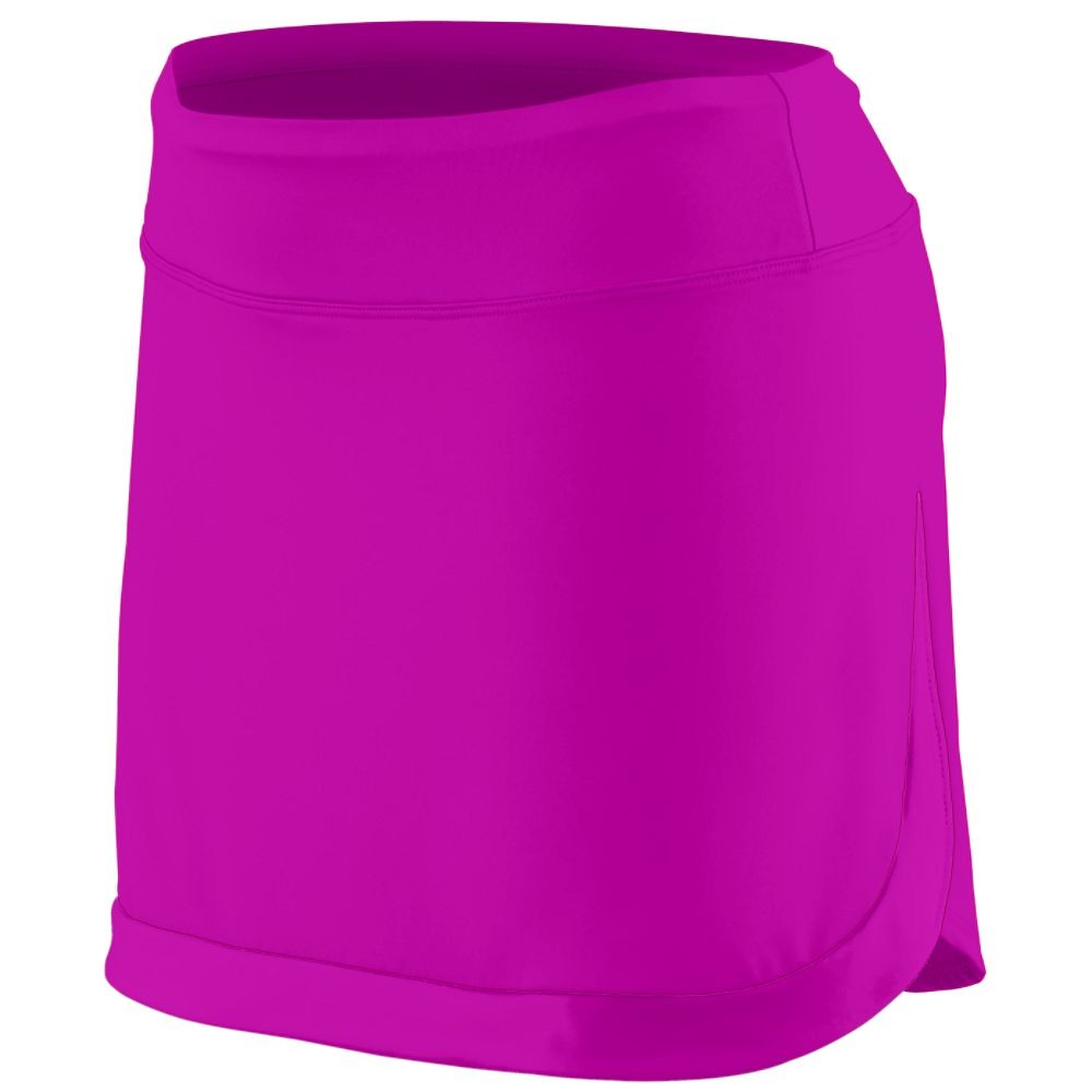 Picture of Augusta 2411A-Power Pink-M Girls Action Color Block Skort&#44; Power Pink - Medium