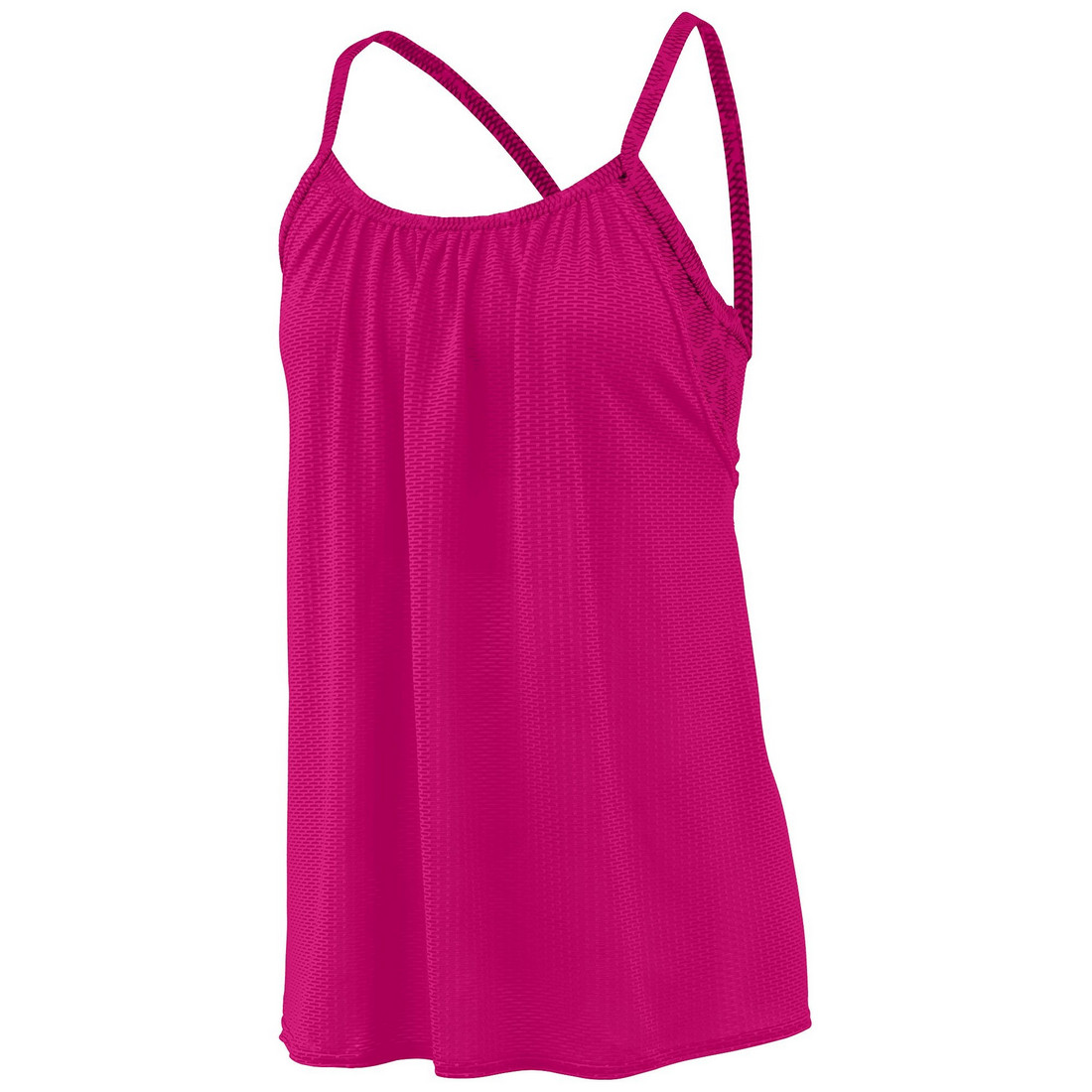 Picture of Augusta 2422A-Power Pink- Power Pink Plexus-S Ladies Sadie Tank Top&#44; Power Pink & Power Pink Plexus - Small