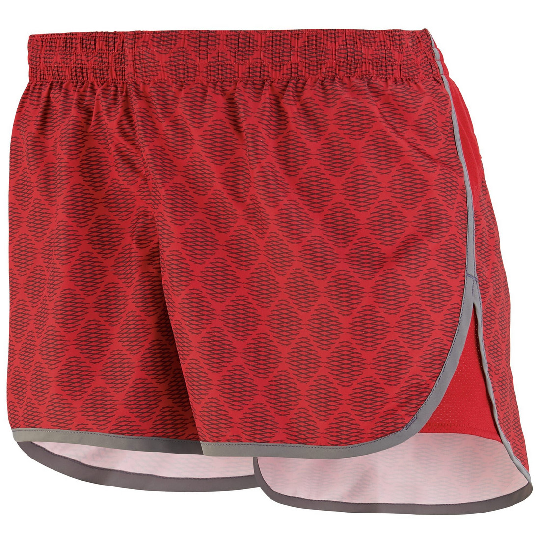 Picture of Augusta 2428A-Red Plexus- Graphite-S Ladies Fysique Short&#44; Red Plexus & Graphite - Small