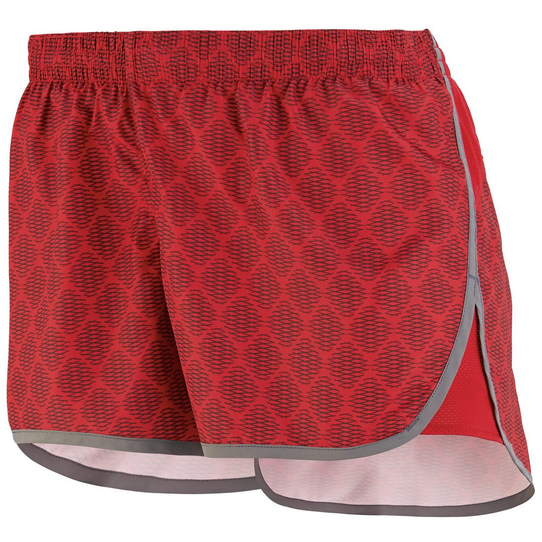 Picture of Augusta 2428A-Red Plexus- Graphite-M Ladies Fysique Short&#44; Red Plexus & Graphite - Medium
