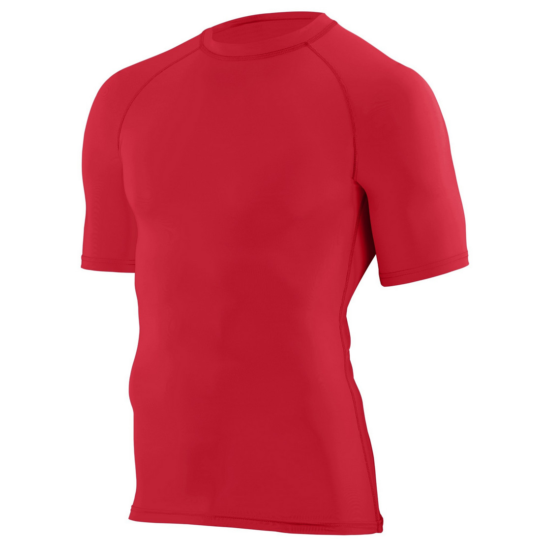 Augusta 2600A-Red-2X Hyperform Compression Short Sleeve Shirt, Red - 2X
