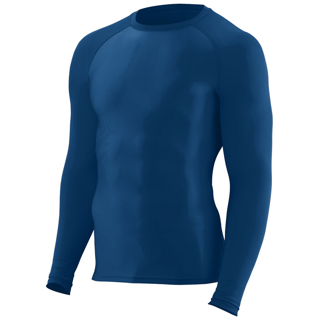 Augusta 2604A-Navy-M Hyperform Compression Long Sleeve Shirt, Navy - Medium