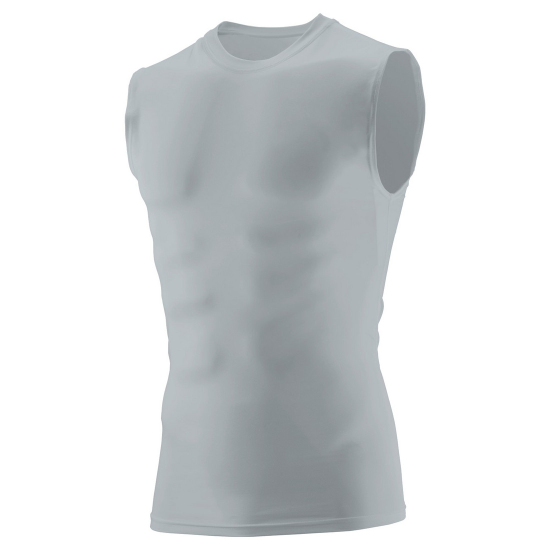 Augusta 2602A-Silver-S Hyperform Compression Sleeveless Shirt, Silver - Small
