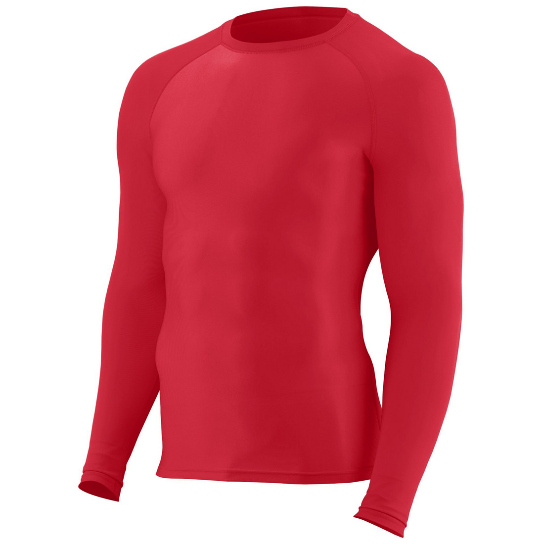 Augusta 2605A-Red-S Youth Hyperform Compression Long Sleeve Shirt, Red - Small