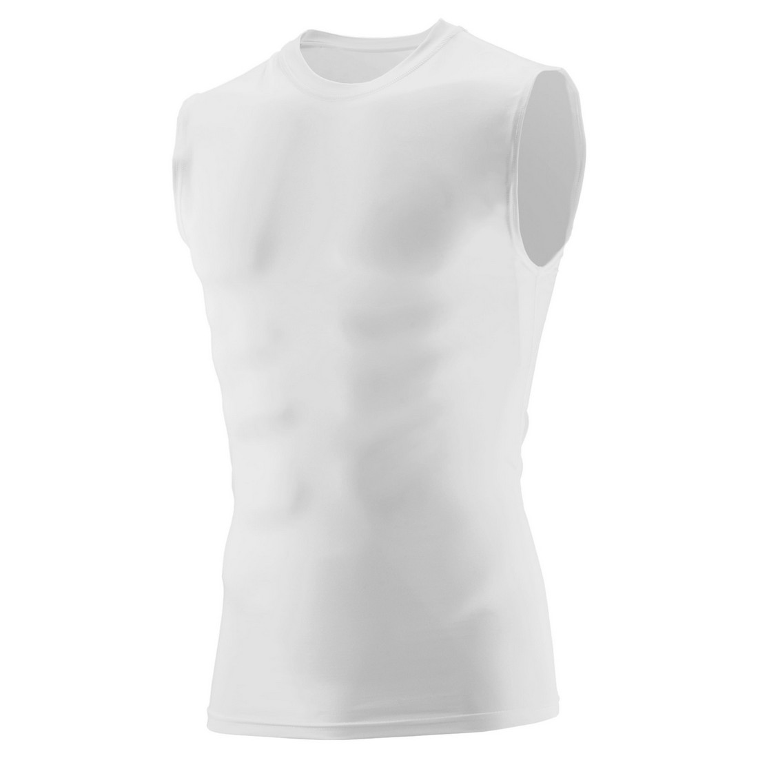 Augusta 2602A-White-2X Hyperform Compression Sleeveless Shirt, White - 2X