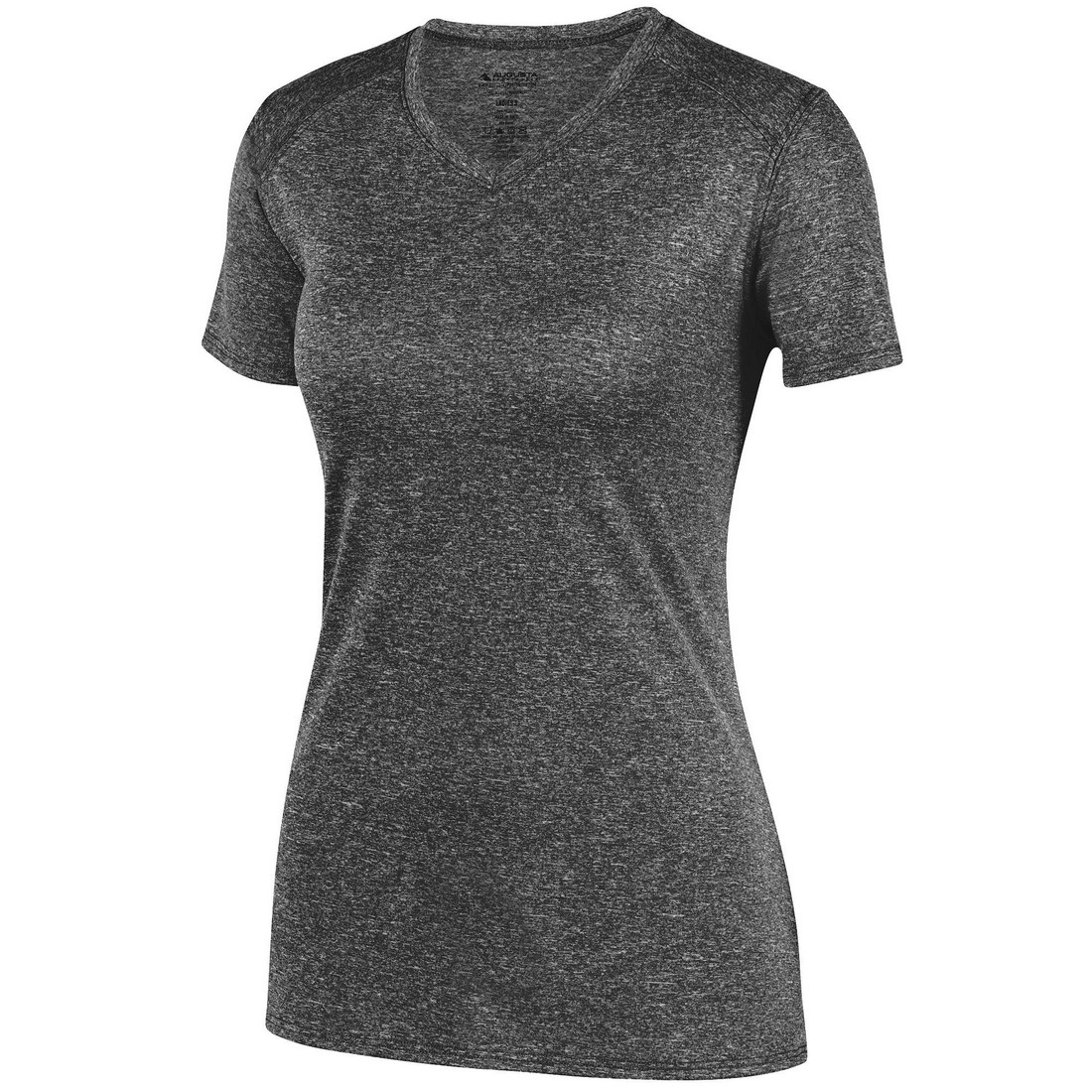 Picture of Augusta 2805A-Black Heather-2X Ladies Kinergy Training Tee&#44; Black Heather - 2X