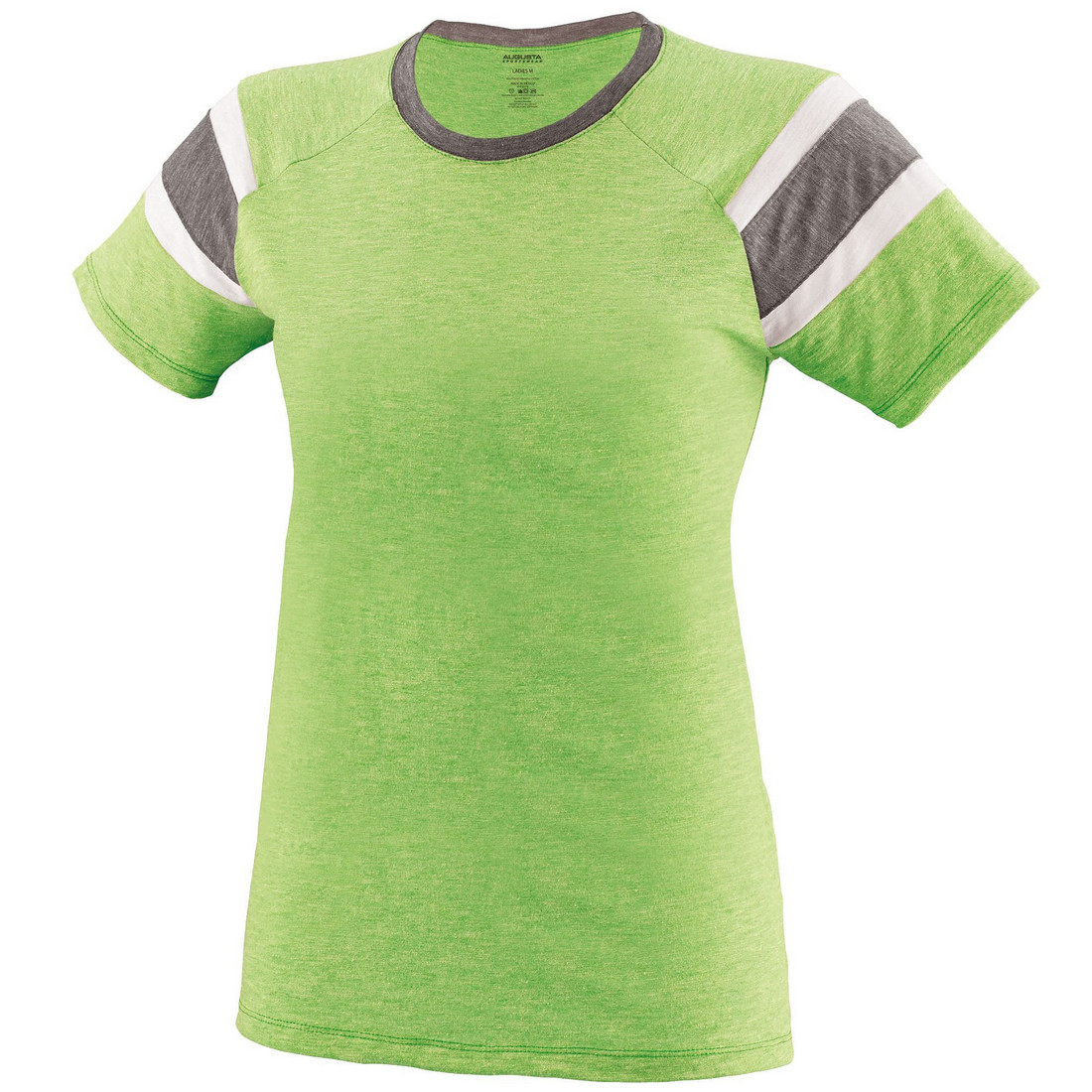 Picture of Augusta 3011A-Lime- Slate- White-L Ladies Fanatic Tee&#44; Lime&#44; Slate-White - Large
