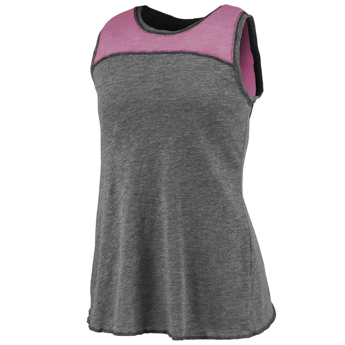 Picture of Augusta 3009A-Slate- Power Pink-XS Ladies Cherish Tank Top&#44; Slate & Power Pink - Extra Small