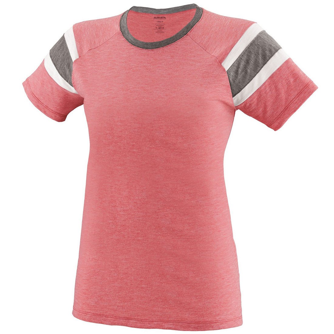 Picture of Augusta 3011A-Red- Slate- White-L Ladies Fanatic Tee&#44; Red&#44; Slate-White - Large