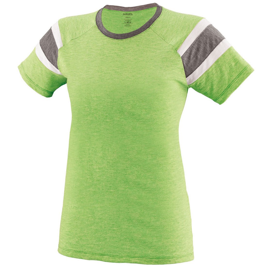 Picture of Augusta 3011A-Lime- Slate- White-2X Ladies Fanatic Tee&#44; Lime&#44; Slate-White - 2X