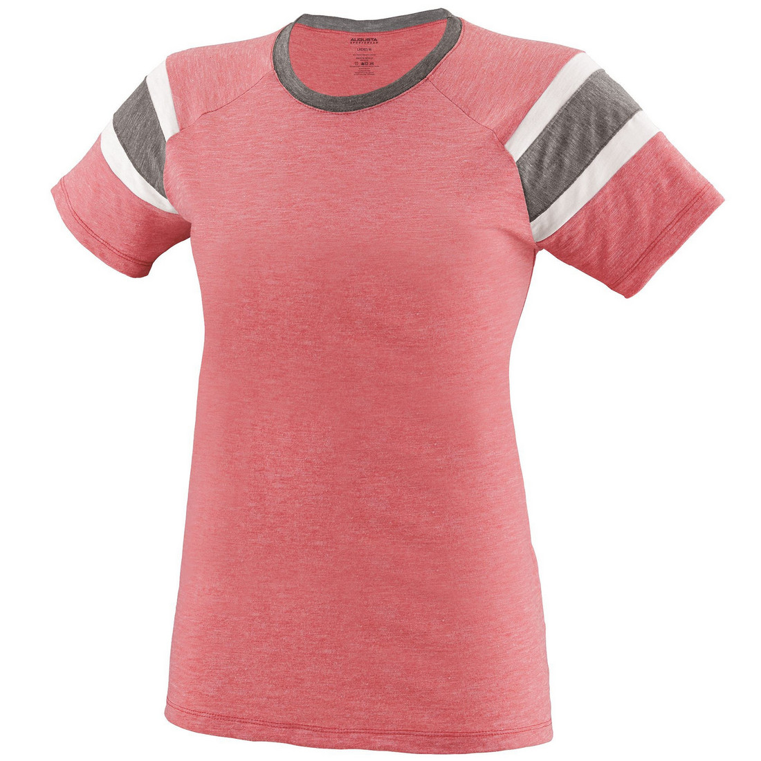 Picture of Augusta 3011A-Red- Slate- White-M Ladies Fanatic Tee&#44; Red&#44; Slate-White - Medium