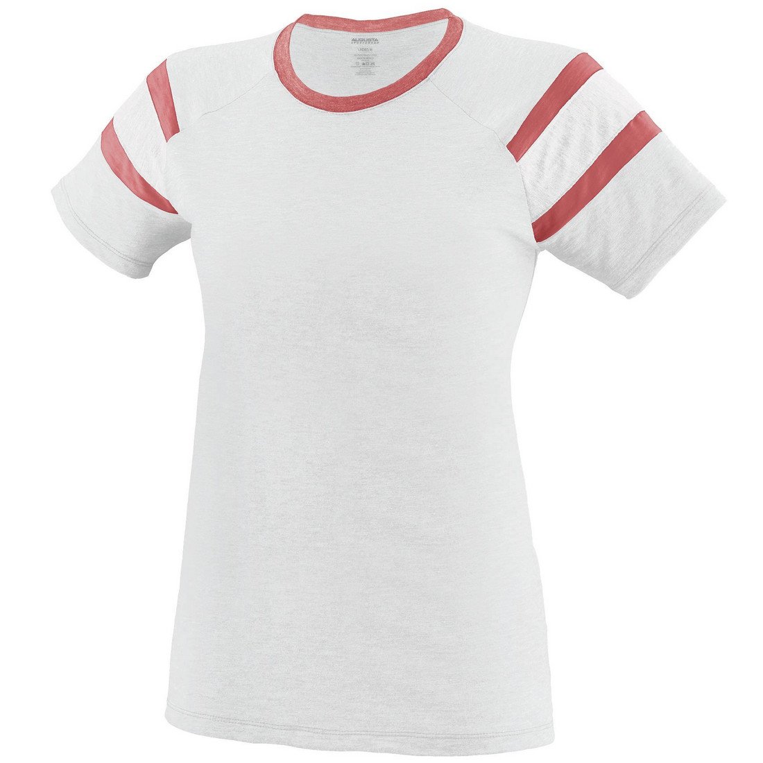 Picture of Augusta 3011A-White- Red- White-2X Ladies Fanatic Tee&#44; White&#44; Red-White - 2X