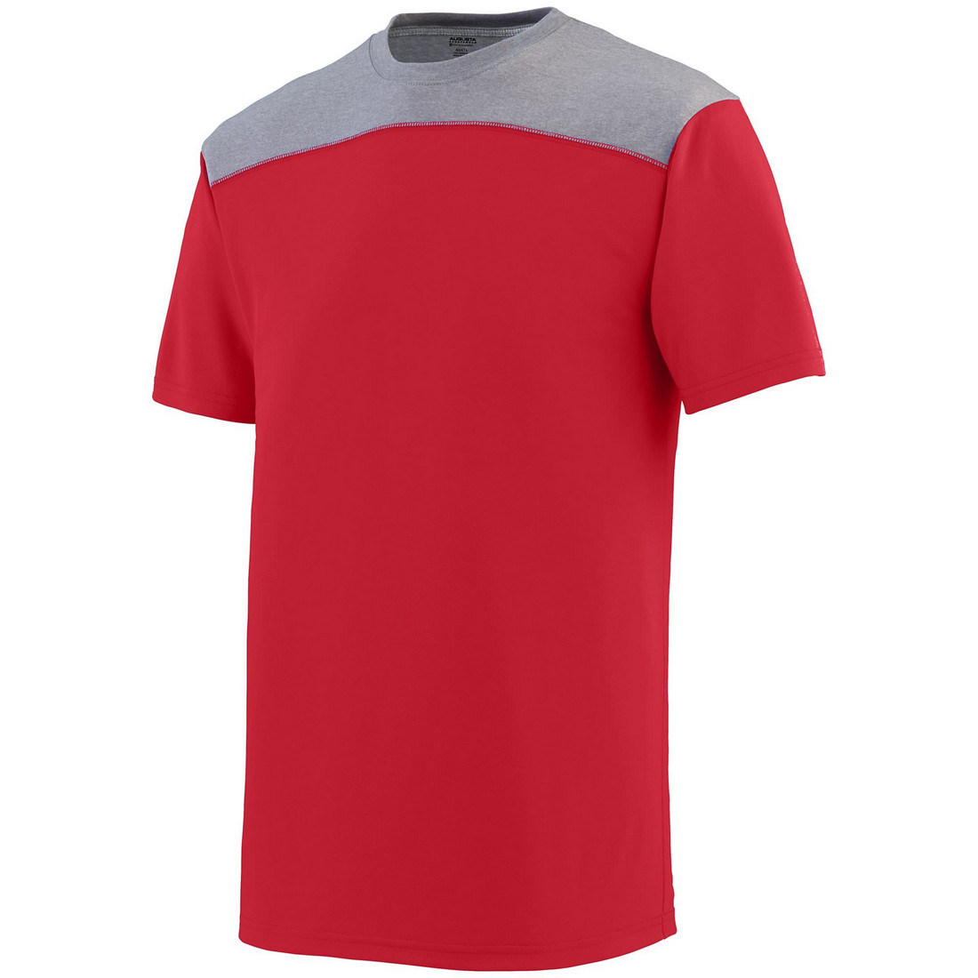 Picture of Augusta 3055A-Red- Graphite Heather-S Challenge T-Shirt&#44; Red & Graphite Heather - Small