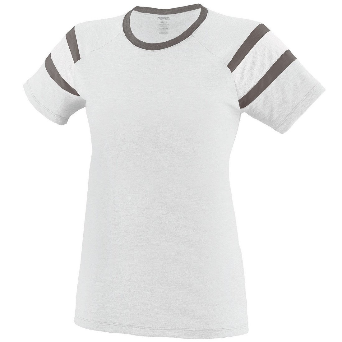 Picture of Augusta 3011A-White- Slate- White-XS Ladies Fanatic Tee&#44; White&#44; Slate-White - Extra Small