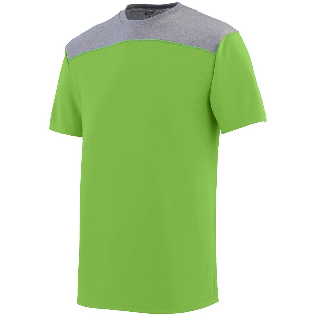 Picture of Augusta 3055A-Lime- Graphite Heather-2X Challenge T-Shirt&#44; Lime & Graphite Heather - 2X