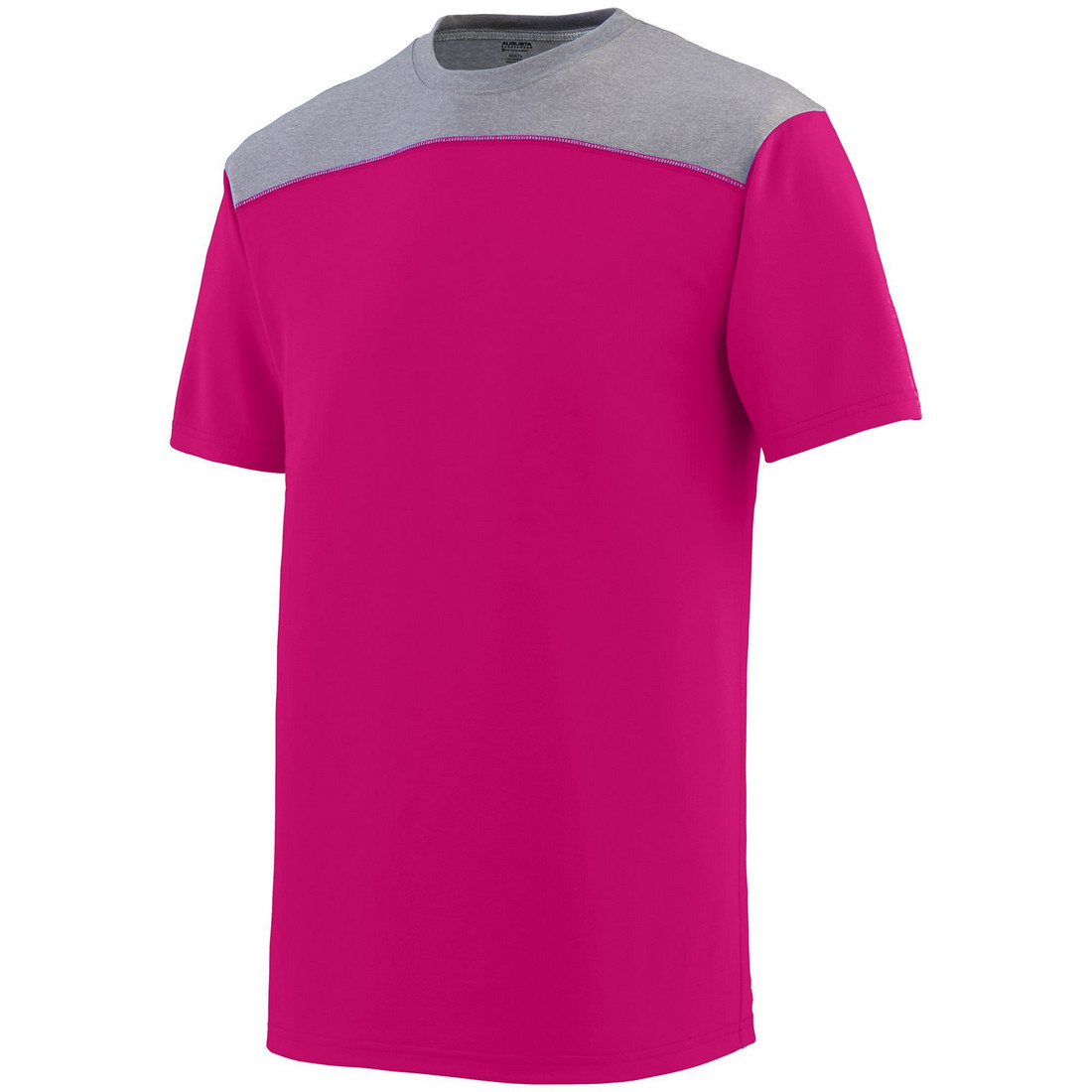 Picture of Augusta 3055A-Power Pink- Graphite Heather-L Challenge T-Shirt&#44; Power Pink & Graphite Heather - Large