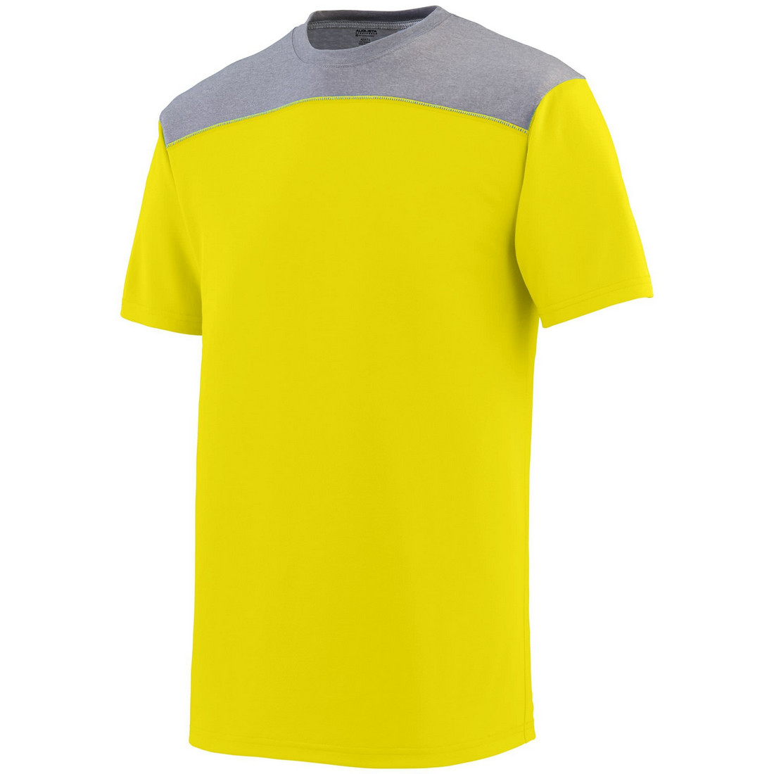 Picture of Augusta 3055A-Power Yellow- Graphite Heather-2X Challenge T-Shirt&#44; Power Yellow & Graphite Heather - 2X