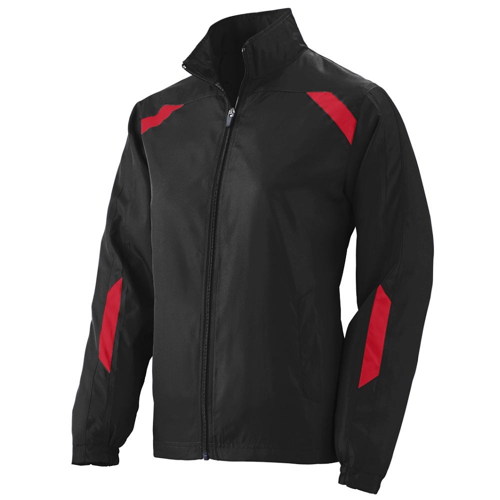 Picture of Augusta 3502A-Black- Red-S Ladies Avail Jacket&#44; Black & Red - Small