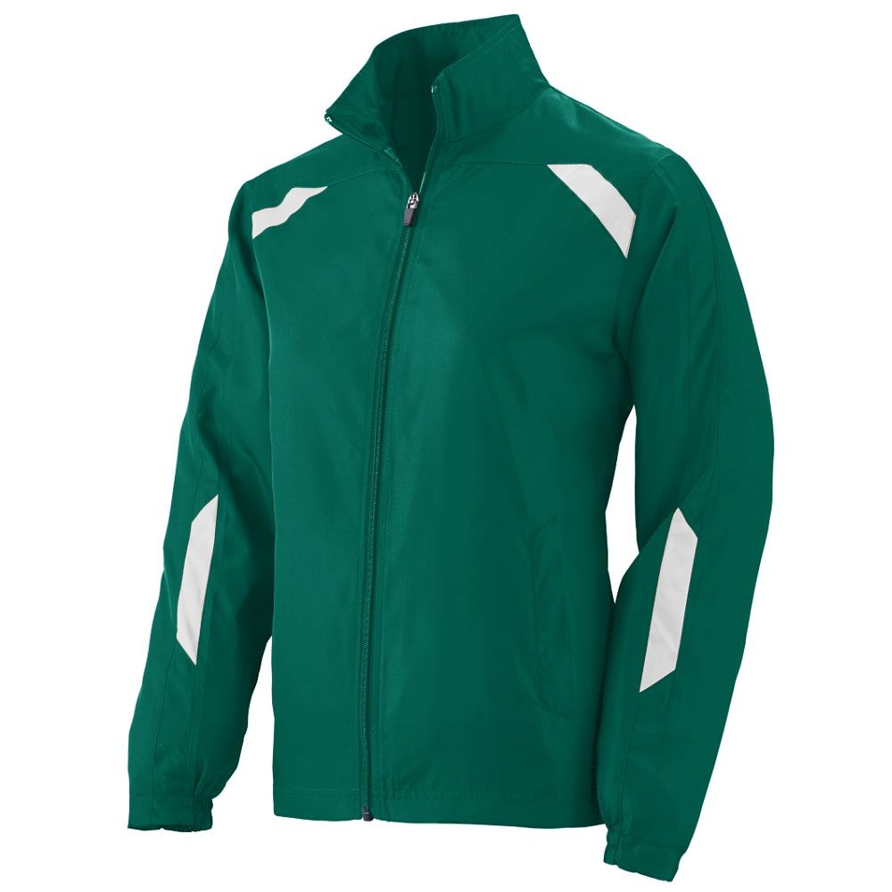 Picture of Augusta 3502A-Dark Green- White-S Ladies Avail Jacket&#44; Dark Green-White - Small