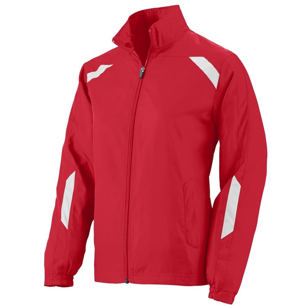 Picture of Augusta 3502A-Red- White-M Ladies Avail Jacket&#44; Red-White - Medium