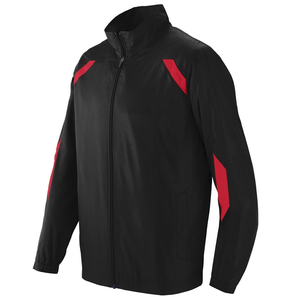 Picture of Augusta 3501A-Black- Red-L Youth Avail Jacket&#44; Black & Red - Large