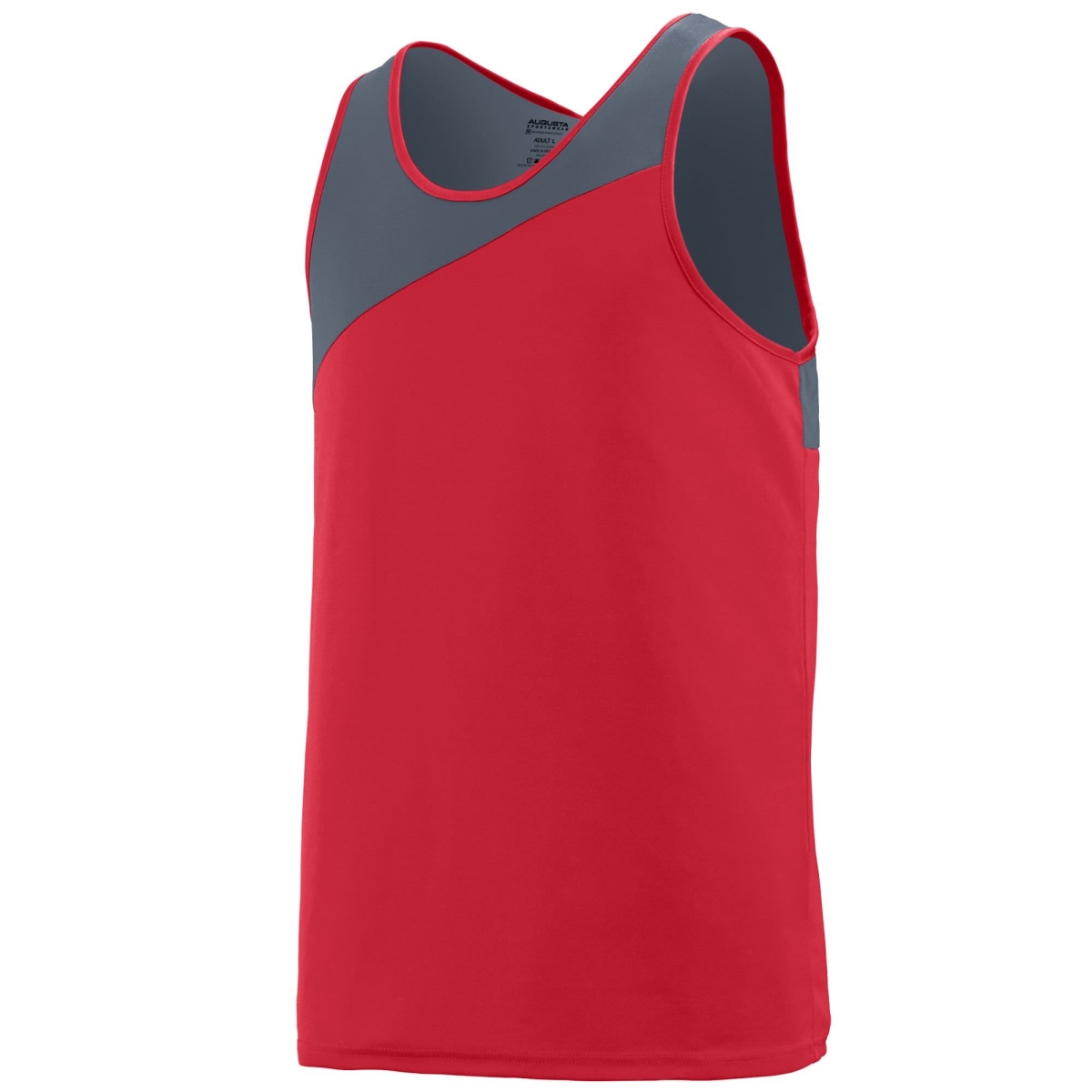 Augusta 352A-Red- Graphite-L Accelerate Jersey, Red & Graphite - Large