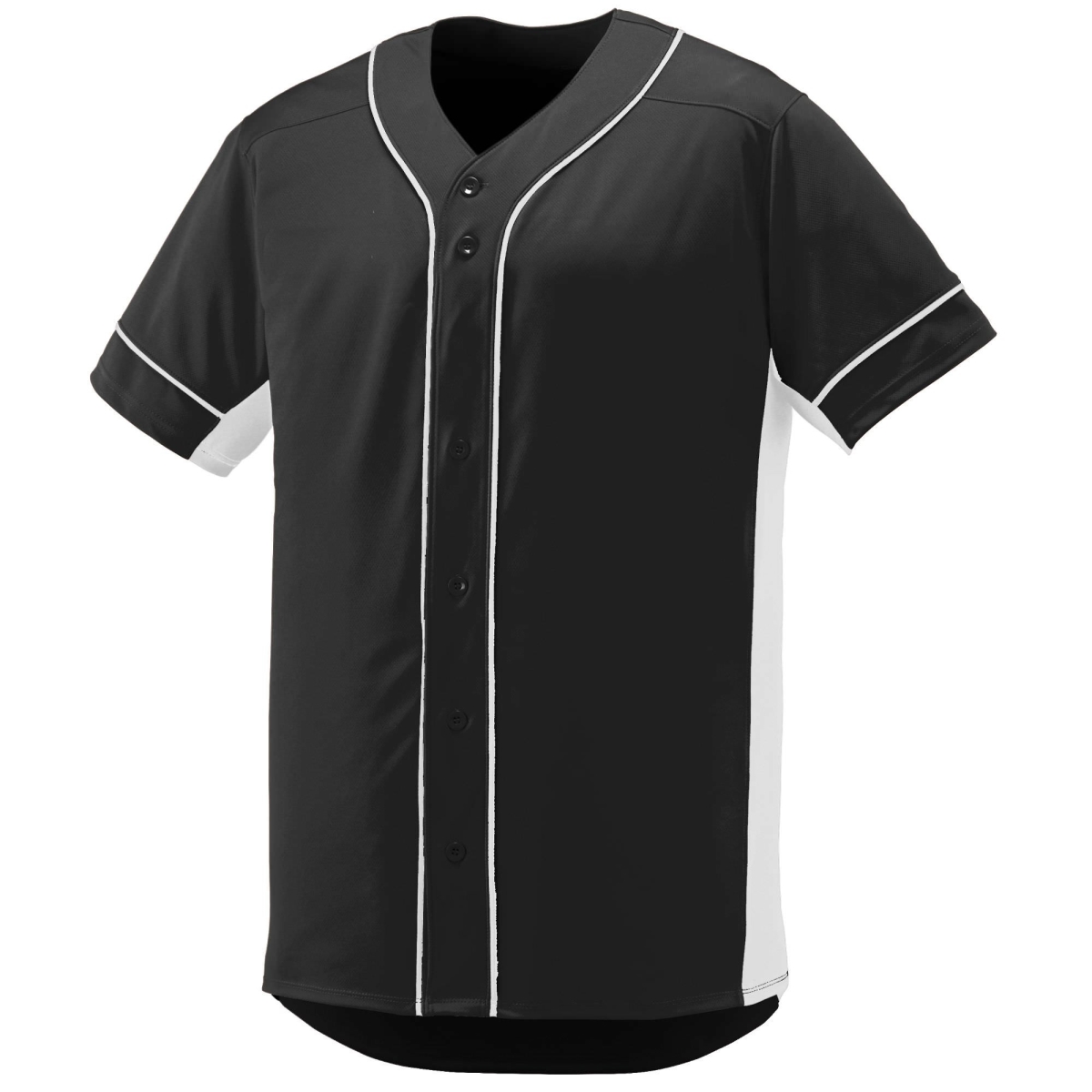 Augusta 1660A-Black- White-S Slugger Jersey, Black & White - Small