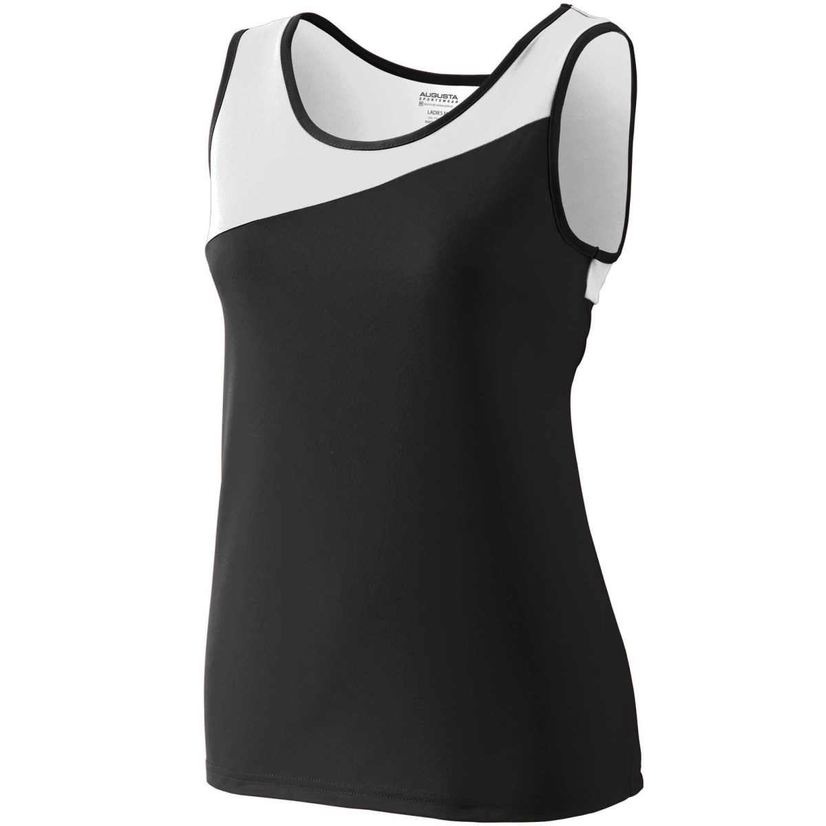 Augusta 354A-Black- White-M Ladies Accelerate Jersey, Black & White - Medium