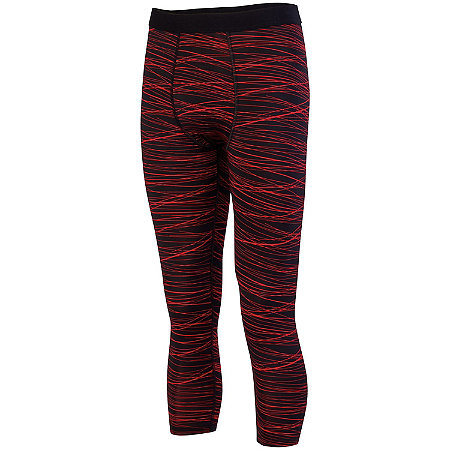 Picture of Augusta 2618A-Black - Red Print-2X Hyperform Compression Calf-length Tight&#44; Black & Red - 2X